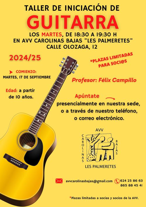 Taller de iniciación a la guitarra