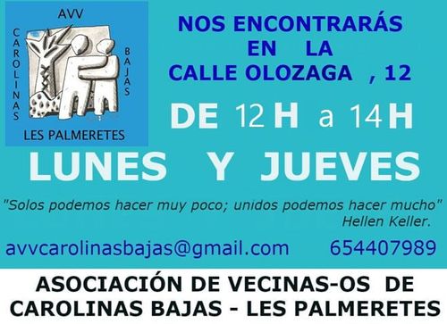 Permanencias de la AVV Carolines Baixes - Les Palmeretes