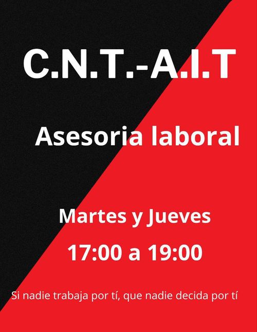 Asesoría laboral con CNT-AIT Alacant